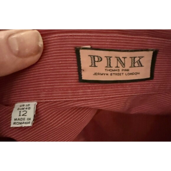 Thomas Pink Womens Button Up Shirt Maroon Pinstripe  (US size 10) - Picture 3 of 6